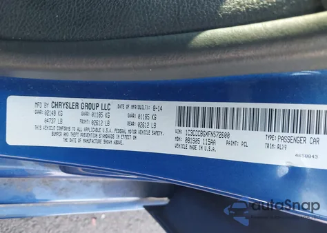 2015 Chrysler 200 S z USA, uszkodzony, nr VIN 1C3CCCBGXFN572600